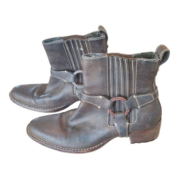 Timberland Leather Comforia Chelsea Harness Ankle Boots Womens 6 Brown - Picture 9 of 16